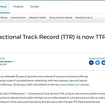 Transactional Track Record (TTR) is now TTR Data